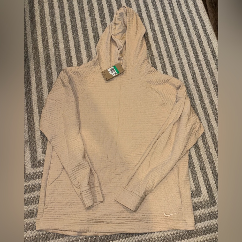 Nike Yoga Men's Beige Textured Hoodie